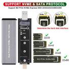 NVMe / SATA M.2 10Gbps USB3.1 Gen2 NVMe Hard Drive Enclosure With Direct Plug USB + Type-C Dual Interface - 2