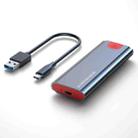 M.2 NVMe/SATA SSD Enclosure USB-C 10Gbps External Case Supports Up To 2TB With USB-A To Type-C Cable - 1