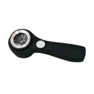 Alloy Handheld 60x USB Charging Touch Switch LED Light Optical Glass Magnifier(Black) - 1
