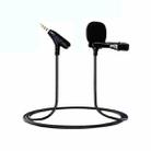 3.5mm TRRS Lavalier Microphone with Earphone Monitoring Jack Clip-on Lapel Mic 4m - 1