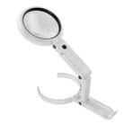 90mm 10X Foldable Handheld Magnifying Glass With 8 LED Lights - 1