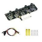 Yahboom 4 Channel Infrared Tracking Sensor Module For Smart Car Robot, Spec: With DuPont Cable+16mm Copper Column - 1