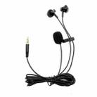 3.5mm TRRS Lapel Microphone With Earphone Stereo Live Monitoring Headphones 1.5m - 1