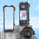 For Insta360 X3 HEPAIL AC62 Metal Rabbit Cage Magnetic Suction Horizontal Vertical Protective Frame - 2