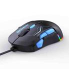 MKESPN 12800 DPI Ambidextrous Wired Gaming Mouse - 10 Programmable Buttons, RGB Customization, Symmetrical Design(Black Blue) - 1