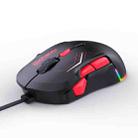 MKESPN 12800 DPI Ambidextrous Wired Gaming Mouse - 10 Programmable Buttons, RGB Customization, Symmetrical Design(Black Red) - 1