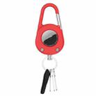 For AirTag Case With Carabiner Keychain Waterproof Dustproof Shockproof Protective Holder(Red) - 1