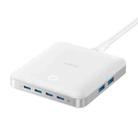 ANKER A2155  4 Type-C+2 USB Ports GaN Desktop Charging Dock 130W High-Power 6 In 1 Charger(White) - 1