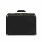SDRD Wooden Box Karaoke Machine With Wireless Dual Mics All-In-One Speaker System Supports U Disk/TF Card(Black) - 1