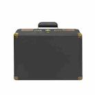 SDRD Wooden Box Karaoke Machine With Wireless Dual Mics All-In-One Speaker System Supports U Disk/TF Card(Gray) - 1