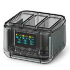 For Insta360 Ace Pro/Ace Pro 2 Battery Charger 3-Channel Fast Charging Station With OLED Screen(Transparent Black) - 1