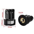 TFSM062 Three-Slot Adapter Camera Cage 360-Degree Rotating Connector Tripod 1/4 Inch Adapter - 2