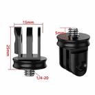 TFSM063-B Three-Slot Adapter Camera Cage 360-Degree Rotating Connector Tripod 1/4 Inch Adapter - 2