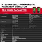 HABOTEST HT628B Multi-Field EMF Meter Rechargeable Electromagnetic Radiation Tester - 4