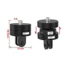 TFSM102 1/4 Male To 2-page Card Slot Action Camera Quick Release Adapter Tripod Accessories - 2