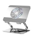 360 Rotating Laptop Stand Foldable Metal Desk Holder For 17.3 Inch Laptops Tablets Standard Silver - 1