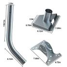 For Starlink Gen 3 / V4 Bracket Base Set, Style: Curved Pole - 3