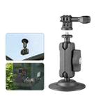 aMagisn Metal Arm Clamp Mount Adhesive Base with 1/4-inch Joint Ball For Insta360, DJI, GoPro Cameras(Black) - 1