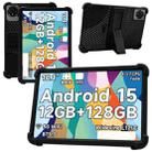 For DOOGEE A9/A9 Pro 10.1 Inch Tablet Silicone Case Anti-Scratch Protective Cover with Kickstand(Black) - 2