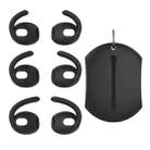 For AirPods 3 AhaStyle PT60-3 3pairs S+M+L Earphone Silicone Soft Ear Covers(Black) - 1