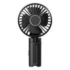 Folding Hanging Umbrella Fan USB Handheld Portable Umbrella Clip Fan Compact Desktop Fan(Black) - 1
