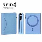 One-Click Pop-Up RFID Blocking Card Holder Magnetic Phone Wallet for MagSafe iPhones(Blue) - 1