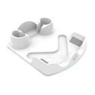 For Meta Quest 3S / 3 / 2 iplay HBV-641 Handle Storage Rack VR Headset Charging Stand With LED Light(White) - 1