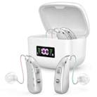 Sound Amplifying Hearing Aid With Magnetic Charging Case(Silver) - 1