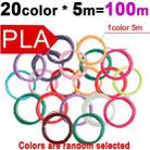 100m 20 Colors x 5m PLA 3D Printer Filament 1.75mm Multicolor Filament Bundle for 3D Pen & Crafting - 1
