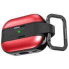 For AirPods Pro 2 AhaStyle WG75-PRO2 TPU Aluminum Alloy Split Scratch-Resistant Protective Case(Red) - 1