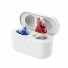 CIC Invisible Hearing Amplifier With Mini Charging Case Portable Hearing Aid Device For Seniors(Red Blue) - 1
