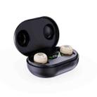 Wireless Invisible Hearing Aid With Digital Display Charging Case & Touch Control Skin Color+Black Case - 1