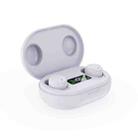 Wireless Invisible Hearing Aid With Digital Display Charging Case & Touch Control White+White - 1