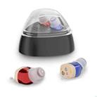 Ultra-Compact In-Ear Invisible Hearing Amplifier With Charging Case For Elderly(Red Blue+Black Case) - 1