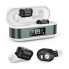 Invisible In-Ear Hearing Aids with Charging Case & Digital Display Noise Cancelling Feedback-Free Sound Amplifier(Black) - 1