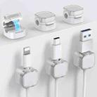 AhaStyle WG159 6pcs Magnetic Desktop Storage Cable Organizer Plastic Cable Clip(White) - 1