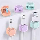 AhaStyle WG159 6pcs Magnetic Desktop Storage Cable Organizer Plastic Cable Clip(Orange+Purple+Blue) - 1
