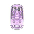 iMICE T400 4 Keys 1600DPI Dual-Mode Mouse Transparent Bluetooth Charging Wireless Silent Mice(Purple) - 1