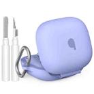 For Beats Powerbeats Pro 2 AhaStyle WG179 Silicone Integrated Protective Case With 2 Brushes(Purple) - 1