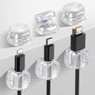 AhaStyle WG178 6pcs Multi-functional Adhesive Desktop Cable Organizer Data Charging Cable Clip(Transparent) - 1