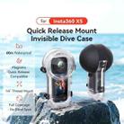 For Insta360 X5 AMagisn 60m/196ft Diving Case Quick-Release Full Invisible Waterproof Underwater Housing - 2