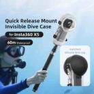 For Insta360 X5 AMagisn 60m/196ft Diving Case Quick-Release Full Invisible Waterproof Underwater Housing - 5