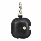 For AirPods 4 CONTACTS FAMILY CF1209 Earphone Leather Snap Case Full Protection Against Drops(Black) - 1