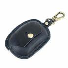 For Sony WF-1000XM5 CONTACTS FAMILY CF1183 Leather Hook Portable Earphone Case(Blue) - 1
