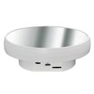 Multi-purpose Mirror Electric Rotating Disc Battery / USB Powered Photography Live Display Stand, Size: 16cm White - 1