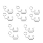 10pcs Silicone Locking Buckle Sports Camera Accessories Safety Buckle Surfboard Base Fixed Base Plug Anti-Release Buckle(White) - 1