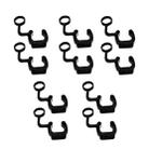 10pcs Silicone Locking Buckle Sports Camera Accessories Safety Buckle Surfboard Base Fixed Base Plug Anti-Release Buckle(Black) - 1