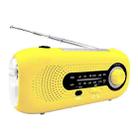SOS Emergency Solar Hand Crank Weather Radio, No Battery, Size: US Version(Yellow) - 1