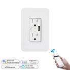 Smart Wall Socket 120 Type WIFI Remote Control Voice Control With USB Socket, Model:American Wall Socket - 2
