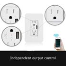 Smart Wall Socket 120 Type WIFI Remote Control Voice Control With USB Socket, Model:American Wall Socket - 3
